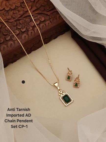 Anti tranish imported AD chain pendent Cp 1 Artificial Kundan jewellery Surat